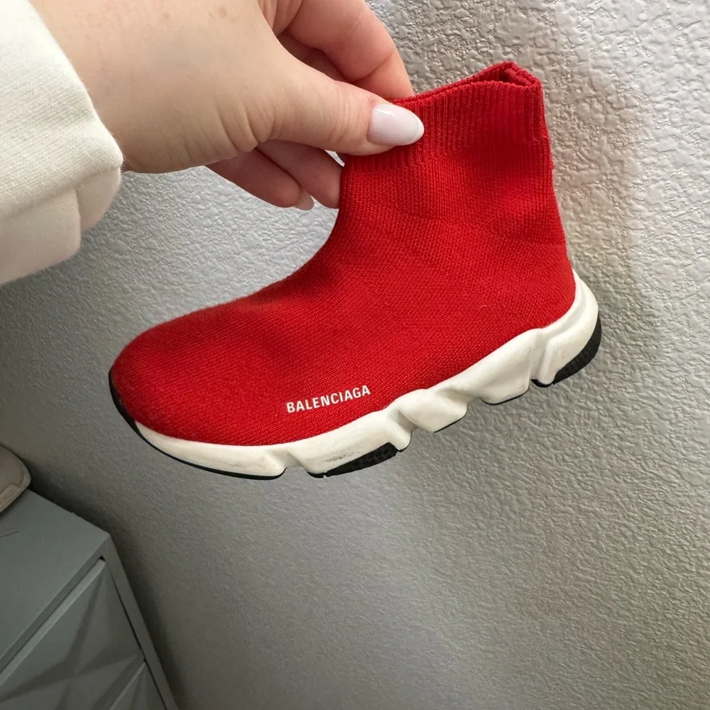 Balenciaga Red Men's Sock Sneakers